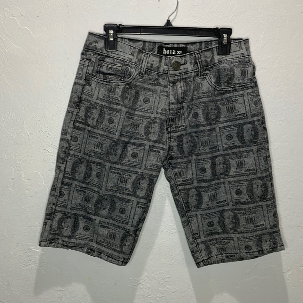 Hova shorts dollar bill print 32W B